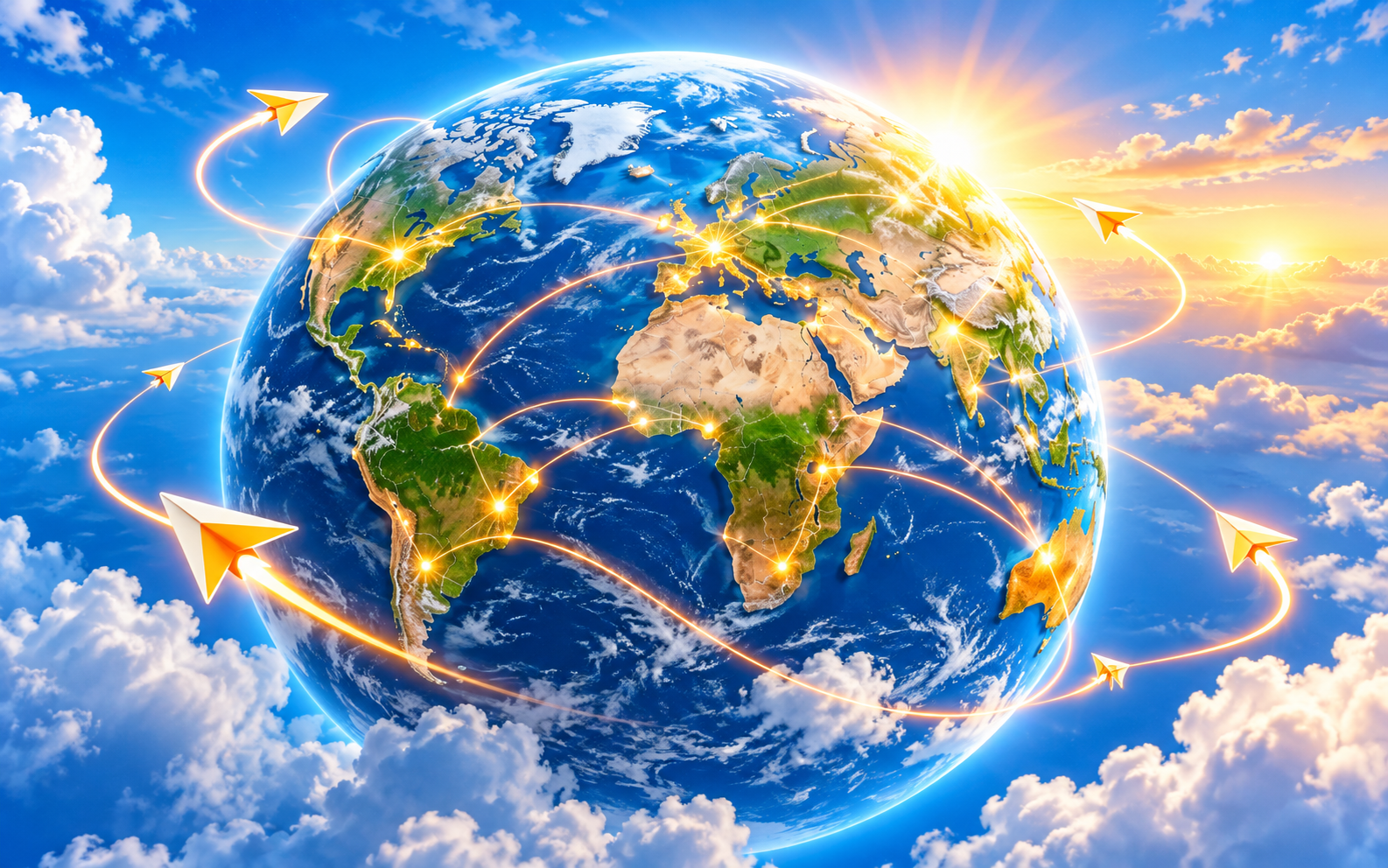 Visitors from around the world
